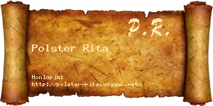 Polster Rita névjegykártya